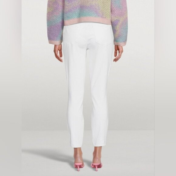 PAIGE Flaunt Bombshell Ankle Skinny Jeans Blanchette White Denim Curvy Fit - Picture 4 of 17